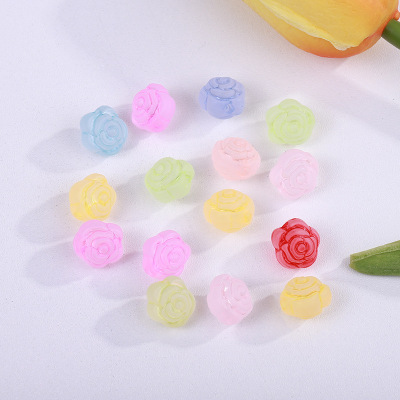 12mm Transparent Frosted Rose Factory Direct Supply Acrylic DIY Ornament Accessories Wholesale Practical