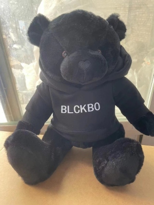 Cross-Border New Arrival Blackbo Black Bear Doll Doll Throw Pillow Doll Couple Holiday Gift Plush Toy Boys