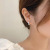 Spring and Summer New Elegant Earrings for Women Niche Design Geometric Shell Earrings to Make round Face Thin-Looked Douyin Online Influencer Ear Clip