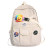Backpack Men's and Women's Same Style Socket Small Flower Badge Backpack Student Schoolbag 2022 Style Shoulder Bag Handbag Wholesale