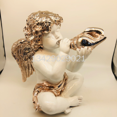 Angel Decoration Resin Electroplating Soft Outfit Crafts Gift Gift Entrance Office TV Stand