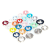 Snap Button 4 Parts Button Pearl Prong Snap Ring Button Fastener Press Stud Button Baby Clothes Bag