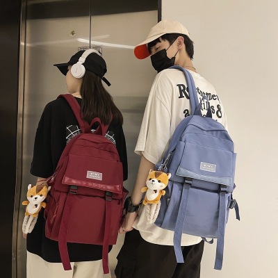 Student Schoolbag Transparent Release Buckle Men's and Women's Same Style Backpack Large Capacity Pure Junior High School Student Backpack
