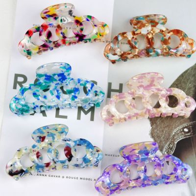 Europe and America Cross Border Latest Hot Hairpin Fashion Hollowed-out Grip Flower Shape Barrettes Hair Clip Shark Clip