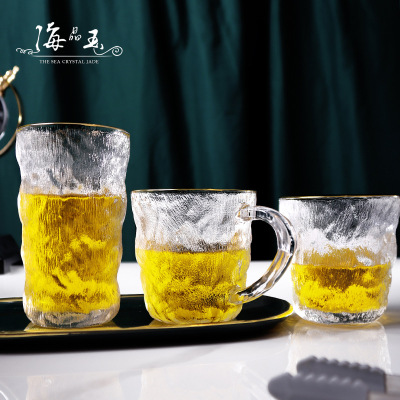 Creative Glacier Cup Japanese Ins Wind Net Red Glass Water Cup Household Summer Beer Steins Juice Cup