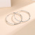 Korean Silver-Plated Dongdaemun Glossy Large Hoop Earrings Women's Simplicity and Exaggeration Circle Ins Style Light Luxury Earring Pendant for Ladies