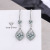 White Copper All-Match Inlaid Zirconium With Diamond Internet Influencer Earrings New Earrings Ear Drops Women 'S