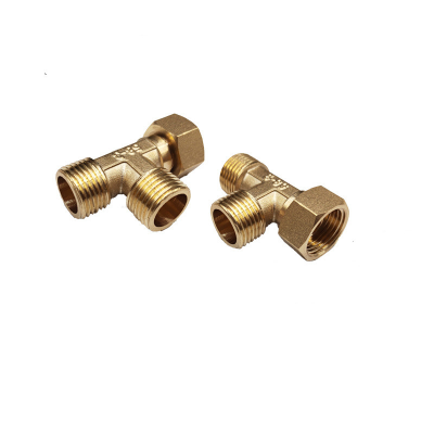 Brass Tee Union 4 Points Movable Elbow Copper Parts Wholesale