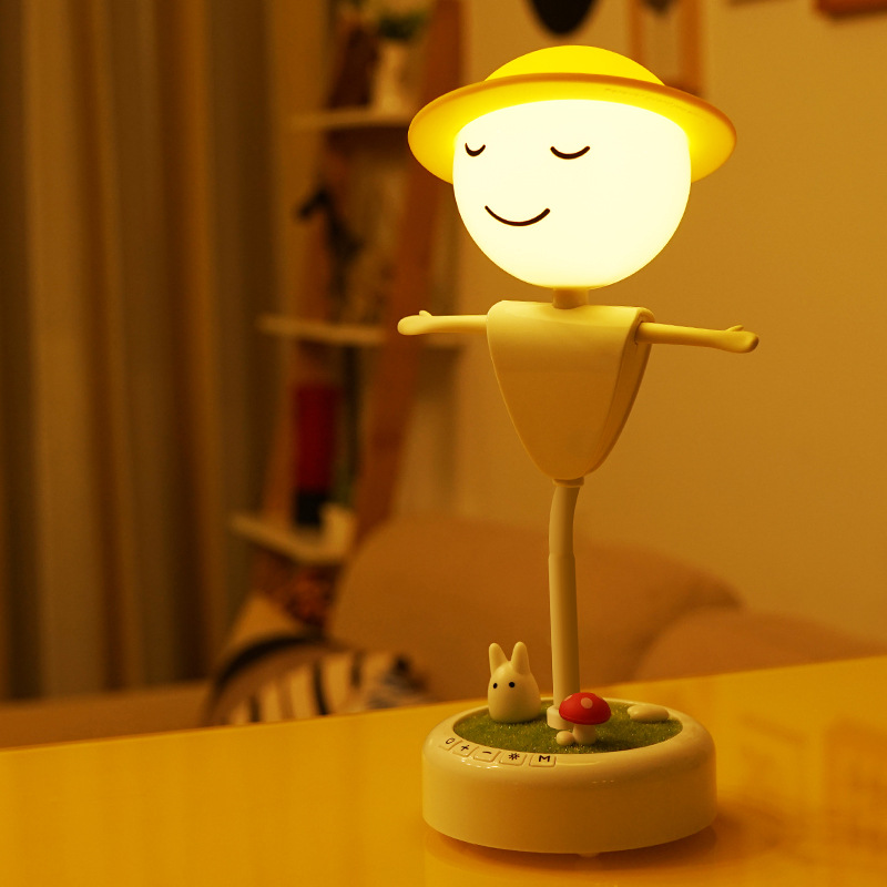 稻草人LED小夜灯蓝牙音箱情人节生日礼品氛围儿童卡通