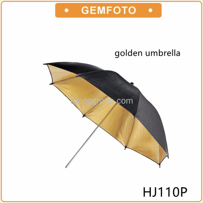 HJ110P black gold reflective umbrella 43‘’ photography light umbrella product portraits