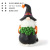 Cross-Border New Halloween Decorations Holding Pumpkin Faceless Old Wizard Witch Doll Resin Decorations