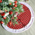 Amazon Cross-Border Christmas Tree Decorations Red and Black Checked Cloth Plush Edge 120cm Tree Skirt