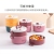 S42-J-3063 round Double Layer Student Lunch Box Microwaveable Heated Bento Box Portable Multi-Layer Lunch Box Portable