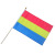 Rainbow Hand Signal Flag Gay Pride Rainbow Flag LGBT Comrade Lace Edge Rainbow Flag Wooden Pole Hand Signal Flag