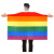 Rainbow Flag Shawl Flag Gay Pride Gay Flag 90 * 150cm LGBT Body Flag Rainbow Cloak
