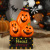Cross-Border New Halloween Decorations with Lights Pumpkin Ghost Resin Decorations Home Mall Atmosphere Set