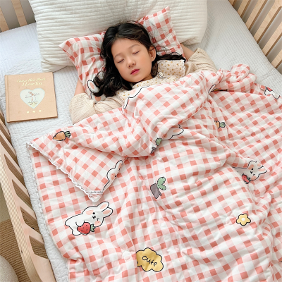 2022 NewCotton Children Quilt Duvet Insert Summer Blanket Airable Cover Spring and Autumn Winter Duvet Strawberry Rabbit