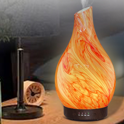 New 3D Glass Amber Art Aromatherapy Humidifier Manufacturer Glass Colorful Creative Air Essential Oil Humidifier