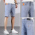 Light-Colored Embroidered Ripped Denim Shorts Men 'S Slim Fit Stretch Men 'S Fifth Pants Fashion Brand Pirate Shorts Breeches Pants Thin