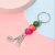 Wooden Bead English Letter Keychain