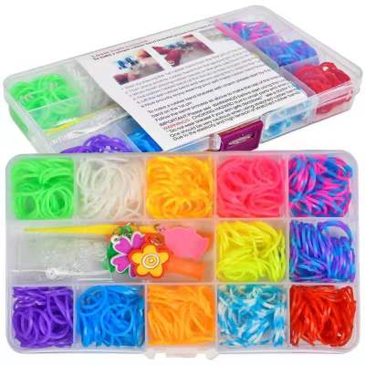 Rainbow Loom Rubber Band DIY Handmade Gift Bracelet Rubber Band Small 15 Grid Gift Box Gift Factory Wholesale