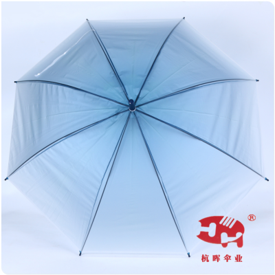 New Arrival Hot Sale Gradient Color Straight Umbrella Semi-automatic Gradient Environmental Umbrella Simple Rain and Snow Long Handle Umbrella Transparent Umbrella