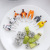 Guyi Creative Cartoon Kitten Puppy Fruit Fork Set Animal Fruit Toothpick Plastic Two Teeth Children's Fruit Fork