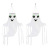2022 New Halloween Hair Dryer Flag Green Eyes Pendant Outdoor Courtyard Decoration Pendant Smiling Ghost 3D Windsock