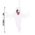 Halloween Ghost Hair Dryer Flag Winding Hug Tree Hanging Ghost Decoration Ghost Festival White Hanging Ghost Face Windsock