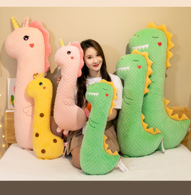 Cute Dinosaur Pillow Long Pillow Girls Side Sleeping Leg-Supporting Bed Pillow Cushion Removable and Washable Plush Toy1