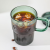 Dark Green with Handle Glass Water Cup Large Capacity Primary Color Glass Ins Style Beer Steins Coffee Cup Tea Cup Bare Cup