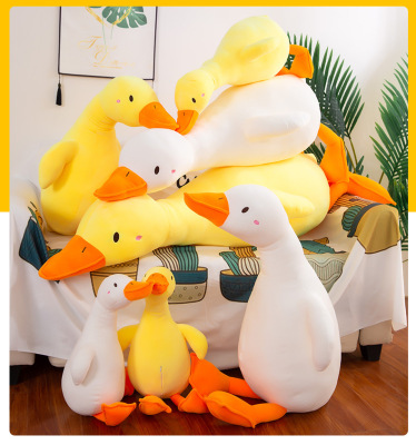 Internet Hot New Hot Sale Sand Carving Plush Duck Toy Doll Big White Geese Ragdoll Soft Sleep Companion Pillow Cushion1