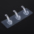 Transparent Row Hook Punch-Free Seamless Sticky Hook 5-Piece 6-Piece Strong Sticky Hook Wall-Mounted 3-Piece Row Hat-and-Coat Hook