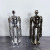 Modern Minimalist Electroplated Silver Gun Color Robot Fashion Decoration Model Room Indoor Soft Decoration Furnishings