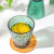 LWS Dark Green Little Daisy Primary Color Glass Cup High-End Home Living Room Large-Capacity Water Cup Juice Cup Drinks