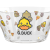 LWS Duck Small Yellow Duck Joint-Name Glass Plate Set Glass Salad Bowl Breakfast Cup Pot Double-Ear Bowl