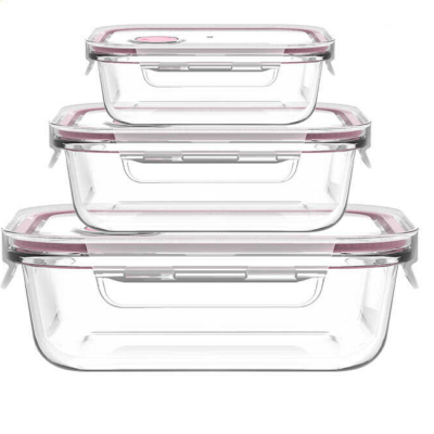 LWS Heat-Resistant Borosilicate Glass N Glass Crisper Borosilicate Large Capacity Microwave Oven Lunch Box