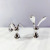 Simple Modern Art Electroplating Resin Folding Big Ears Rabbit Model Room Sales Office Living Room Study Creative Ornaments