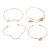 European and American Popular Fashion Personalized New Women's Leaves Love Letter Bracelet Combination Factory Direct Supply