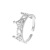 European and American Ins Simple Rhinestone Love Heart-Shaped Ring Fashion Minority Design Star Moon Crown Geometric Open Index Finger Ring Female