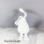 Modern Art Resin White Long-Ear Rabbit Decoration Model Room Sales Office Living Room Children's Room Soft Decoration