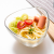 LWS Japanese Style Hammer Pattern Glass Bowl Fruit Plate Vegetable Salad Bowl Plate Household Creative Dessert Bowl