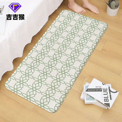 Simple Geometric Thickening Cashmere-like Bathroom Carpet Non-Slip Door Mat Lambswool Bedroom Bay Window Bedside Foot Mat