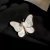 Korean Style Fashion Shell Golden Butterfly Temperament Brooch Women's Design Personality All-Match Pearl Geometric Corsage Fashion