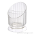 T18-8036 Transparent Desktop Storage Container Household Light Luxury Multifunctional Stripe Pen Container Cosmetic Storage Box