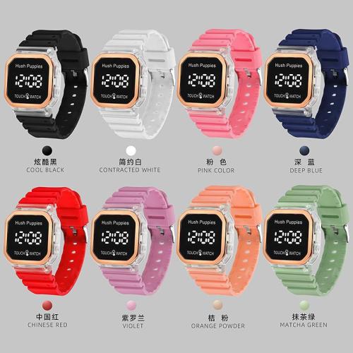 factory wholesale new spot square led electronic watch female high school student children multi-functional waterproof transportation