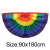 Cross-Border Pleated Pride Rainbow Flag Same-Sex Festival Flag Banner Digital Printing LGBT Comrade Rainbow Fan Flag