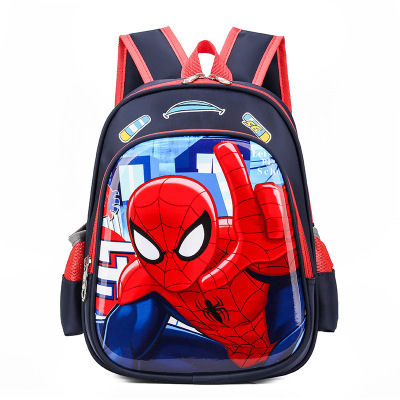 2022 New 3D Primary School Student Schoolbag Kindergarten Backpack Cartoon Ultraman Spider-Man Children's Schoolbag