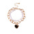 Ornament Fashion Casual Pearl Small Hole Chain Bracelet Female Leopard Print Love Horse Hair Pendant Bracelet