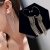 Tiktok Same Zircon Wheat Ear Hanging Non-Pierced Earrings Female Light Luxury Temperament High-Grade Fashion Earrings Wholesale